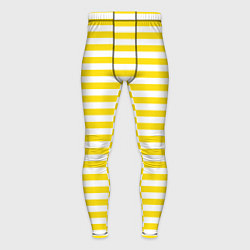 Тайтсы мужские Светло-желтые полосы, цвет: 3D-принт