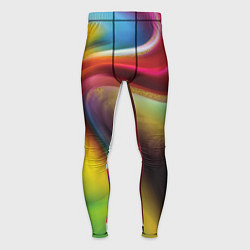 Тайтсы мужские Rainbow waves, цвет: 3D-принт