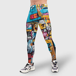 Тайтсы мужские Стрит арт, цвет: 3D-принт — фото 2