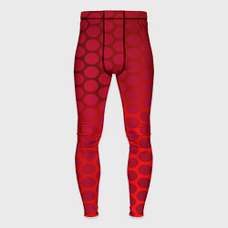 Тайтсы мужские Сотовый красный градиент, цвет: 3D-принт