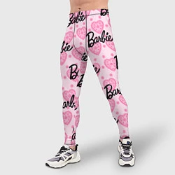 Тайтсы мужские Логотип Барби и розовое кружево, цвет: 3D-принт — фото 2