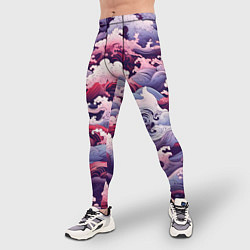 Тайтсы мужские Волны в Японском стиле, цвет: 3D-принт — фото 2