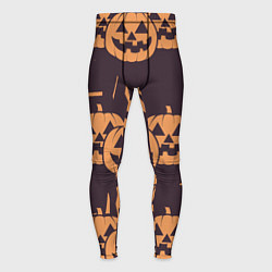 Тайтсы мужские Фонарь джек в грандж стиле halloween тыква cartoon, цвет: 3D-принт