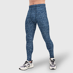 Тайтсы мужские Текстура джинсы, цвет: 3D-принт — фото 2