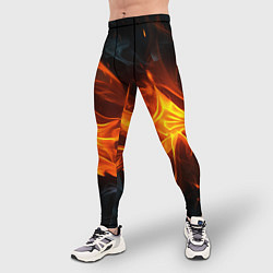 Тайтсы мужские Пламя костра, цвет: 3D-принт — фото 2