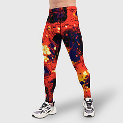 Тайтсы мужские Огненная вулканическая лава, цвет: 3D-принт — фото 2