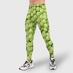 Тайтсы мужские Много теннисных мячей, цвет: 3D-принт — фото 2
