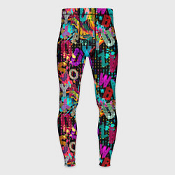 Тайтсы мужские Multicolored english letters, цвет: 3D-принт