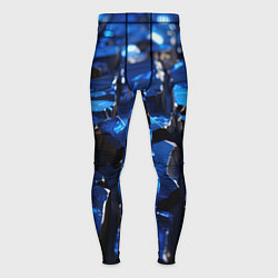 Тайтсы мужские Синие яркие кубики, цвет: 3D-принт