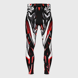 Тайтсы мужские Белый и красный металл, цвет: 3D-принт