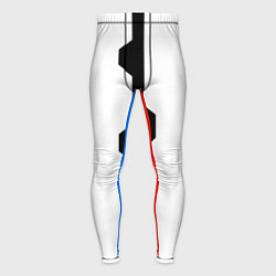 Тайтсы мужские Техно линии синий и красный, цвет: 3D-принт