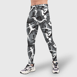 Тайтсы мужские Гимнастика - камуфляж, цвет: 3D-принт — фото 2