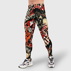 Тайтсы мужские Рок патерн, цвет: 3D-принт — фото 2