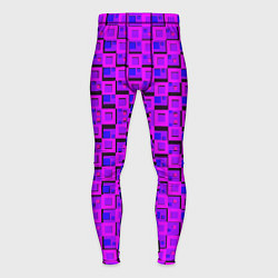 Тайтсы мужские Фиолетовые квадраты на чёрном фоне, цвет: 3D-принт