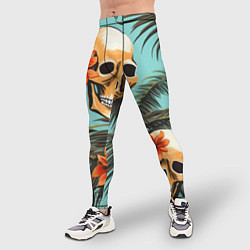 Тайтсы мужские Черепа на море, цвет: 3D-принт — фото 2