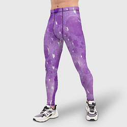 Тайтсы мужские Фиолетовая пена, цвет: 3D-принт — фото 2