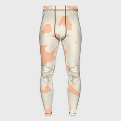 Тайтсы мужские Бежевый пятнистый паттерн, цвет: 3D-принт