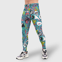 Тайтсы мужские Тьфу ты монстры, цвет: 3D-принт — фото 2