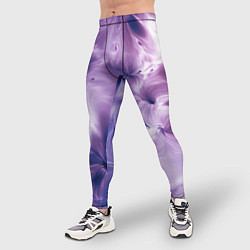 Тайтсы мужские Синие и фиолетовые космические абстрактные узоры т, цвет: 3D-принт — фото 2