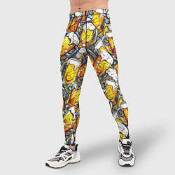 Тайтсы мужские Граффити пиво пенное, цвет: 3D-принт — фото 2
