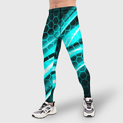 Тайтсы мужские Неоновая броня абстракция, цвет: 3D-принт — фото 2