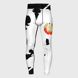 Тайтсы мужские СССР текстура герб, цвет: 3D-принт