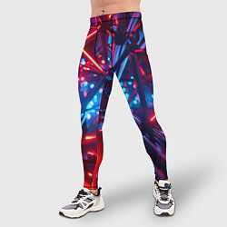 Тайтсы мужские Неоновые трубки, цвет: 3D-принт — фото 2