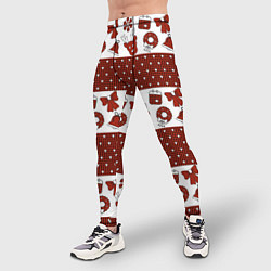 Тайтсы мужские Новогодний паттерн, цвет: 3D-принт — фото 2