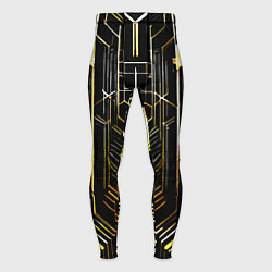 Мужские тайтсы Gold lines on a black background