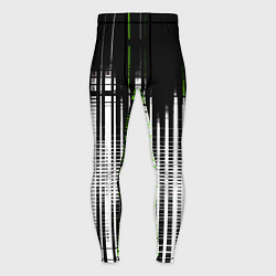Тайтсы мужские Зелёно-чёрный гранж на белом фоне, цвет: 3D-принт