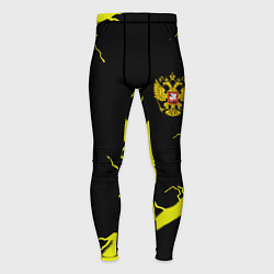 Тайтсы мужские Россия шторм герб, цвет: 3D-принт
