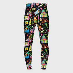 Тайтсы мужские Путешествие в Санкт-Петербург, цвет: 3D-принт