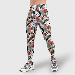 Тайтсы мужские Карты и фишки, цвет: 3D-принт — фото 2