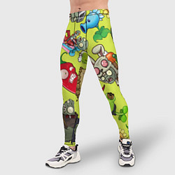 Тайтсы мужские Растения против зомби с героями, цвет: 3D-принт — фото 2