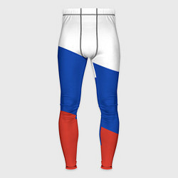 Тайтсы мужские Флаг России волной, цвет: 3D-принт