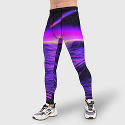 Тайтсы мужские Космический пейзаж и комета, цвет: 3D-принт — фото 2