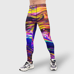 Тайтсы мужские Неоновые полосы текстура, цвет: 3D-принт — фото 2