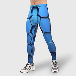 Тайтсы мужские Синий бронежилет, цвет: 3D-принт — фото 2