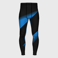 Тайтсы мужские Color blue black line, цвет: 3D-принт