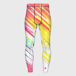 Тайтсы мужские Брызги краски на белом фоне, цвет: 3D-принт