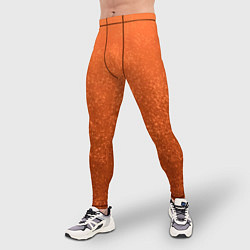 Тайтсы мужские Кораллово-оранжевый текстурный градиент, цвет: 3D-принт — фото 2
