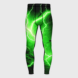 Тайтсы мужские Color green black, цвет: 3D-принт