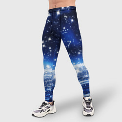 Тайтсы мужские Космический синий абстрактный фон - текстура, цвет: 3D-принт — фото 2