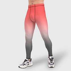 Тайтсы мужские Бледный красно-серый градиент, цвет: 3D-принт — фото 2