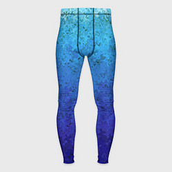 Тайтсы мужские Сине-голубой градиент текстура, цвет: 3D-принт