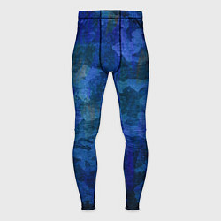 Мужские тайтсы Абстракция - blue uniform camouflage