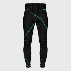 Мужские тайтсы Color light green line