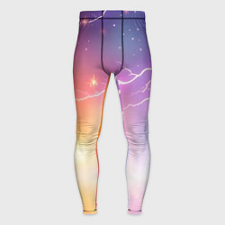 Тайтсы мужские Магический фон с молниями и звездами, цвет: 3D-принт