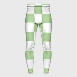 Тайтсы мужские Квадраты зелёные, цвет: 3D-принт