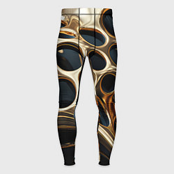 Тайтсы мужские Черно-золотая абстракция, цвет: 3D-принт